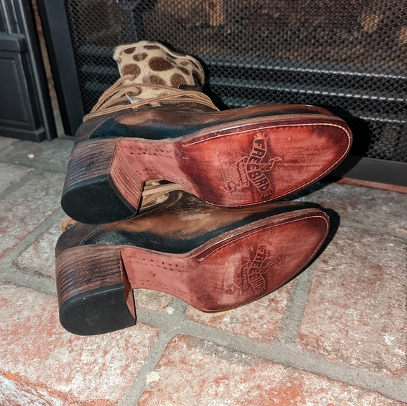FreeBird CASEY Leopard Ankle Boots size 11 - Picture 9 of 14
